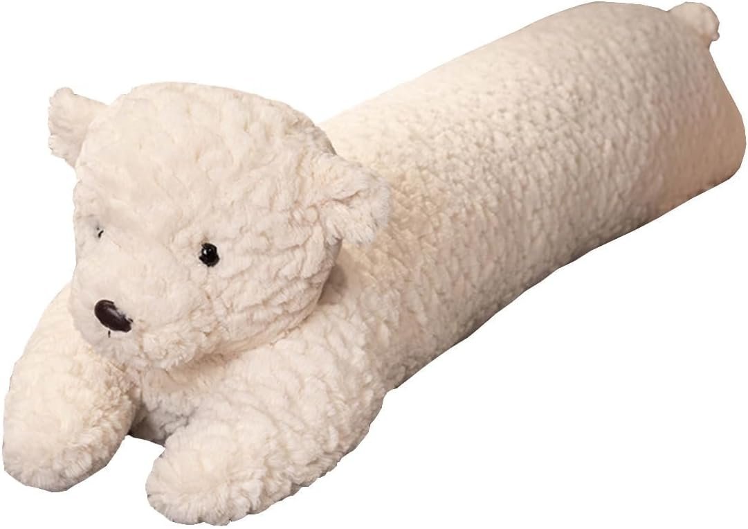 Bear Plush Pillow - 47 inch Long Plush Bear - Birthday, Christmas, Valentine's Day Gift for Kids Boys Girls (White)